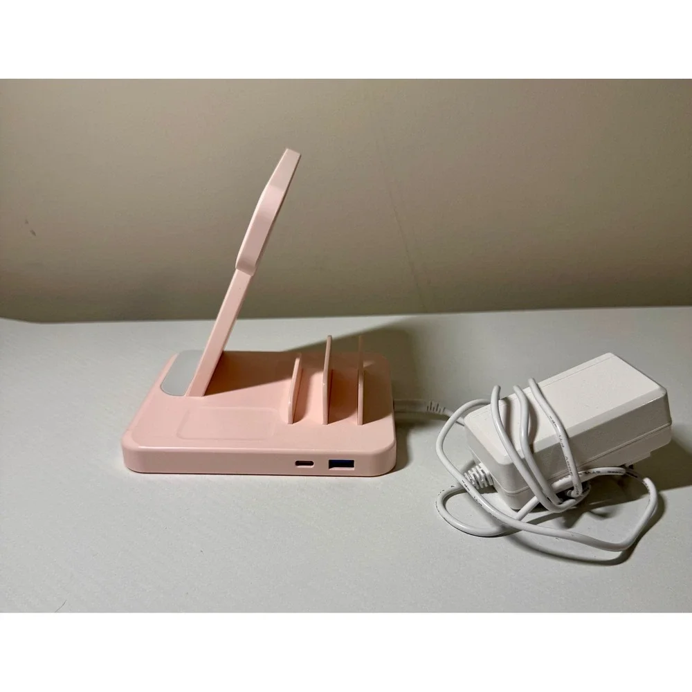 Generic G805 Wireless Charging Station Excellent Pink Multi-Device Dock 36W